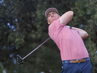 Chase Hanna of the USA tees off on the 15th hole on day one of the Estrella Damm N.A. Andalucia Masters 2024 at Real Club de Golf Sotogrande...