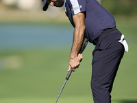 Francesco Laporta of Italy plays his shot on the 14th green on day one of the Estrella Damm N.A. Andalucia Masters 2024 at Real Club de Golf...