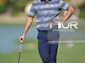 Marco Penge of England waits to play on the 14th green on day one of the Estrella Damm N.A. Andalucia Masters 2024 at Real Club de Golf Soto...