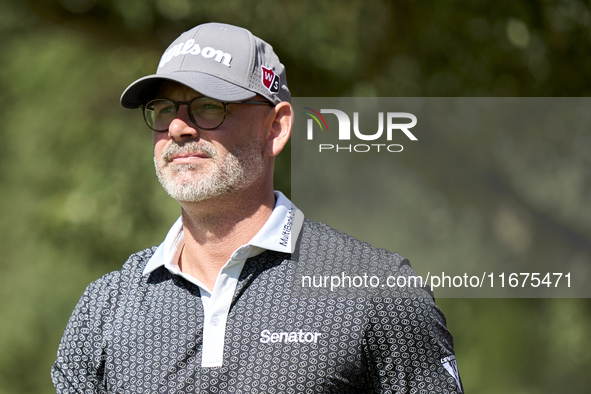 Paul Waring of England looks on the 15th hole on day one of the Estrella Damm N.A. Andalucia Masters 2024 at Real Club de Golf Sotogrande in...