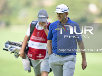 Stuart Manley of Wales walks on the 14th green on day one of the Estrella Damm N.A. Andalucia Masters 2024 at Real Club de Golf Sotogrande i...