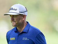 Stuart Manley of Wales looks at the 14th green on day one of the Estrella Damm N.A. Andalucia Masters 2024 at Real Club de Golf Sotogrande i...