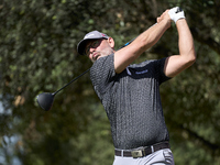 Paul Waring of England tees off on the 15th hole on day one of the Estrella Damm N.A. Andalucia Masters 2024 at Real Club de Golf Sotogrande...