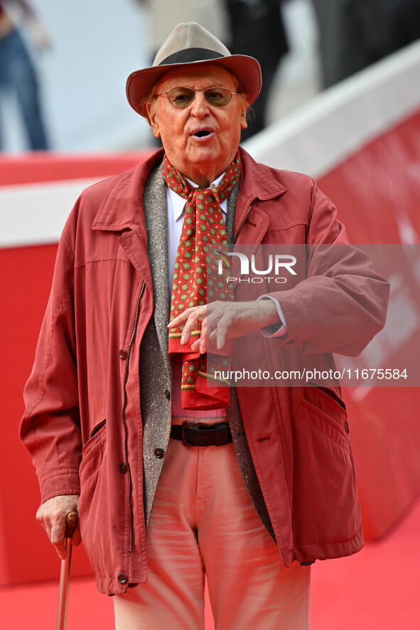 Renzo Arbore attends the red carpet during the 19th Rome Film Festival at Auditorium Parco Della Musica in Rome, Italy, on October 17, 2024....