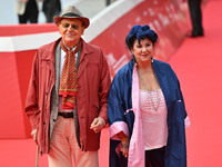 Renzo Arbore and Marisa Laurito attend the red carpet during the 19th Rome Film Festival at Auditorium Parco Della Musica in Rome, Italy, on...