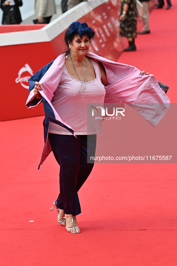 Marisa Laurito attends the red carpet during the 19th Rome Film Festival at Auditorium Parco Della Musica in Rome, Italy, on October 17, 202...