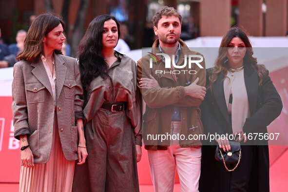 Elisa Fuksas, Elisa Casseri, Flavio Furno, and Lavinia Fuksas attend the ''Marko Polo'' red carpet during the 19th Rome Film Festival at Aud...