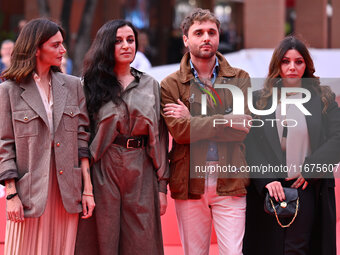 Elisa Fuksas, Elisa Casseri, Flavio Furno, and Lavinia Fuksas attend the ''Marko Polo'' red carpet during the 19th Rome Film Festival at Aud...