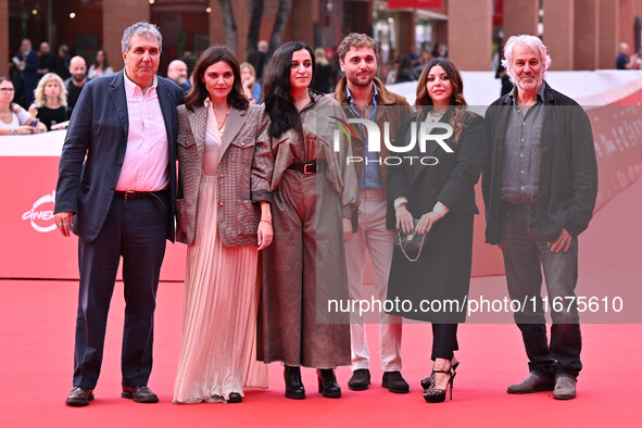 Benedetto Habib, Elisa Fuksas, Elisa Casseri, Flavio Furno, Lavinia Fuksas, and a guest attend the ''Marko Polo'' red carpet during the 19th...