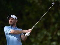 Maximilian Kieffer of Germany tees off on the 17th hole on day one of the Estrella Damm N.A. Andalucia Masters 2024 at Real Club de Golf Sot...