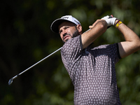 Santiago Tarrio of Spain tees off on the 17th hole on day one of the Estrella Damm N.A. Andalucia Masters 2024 at Real Club de Golf Sotogran...