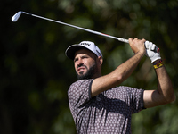 Santiago Tarrio of Spain tees off on the 17th hole on day one of the Estrella Damm N.A. Andalucia Masters 2024 at Real Club de Golf Sotogran...