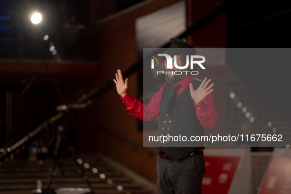 Vinicio Caposela attends the ''Natale Fuori Orario'' red carpet during the 19th Rome Film Festival at Auditorium Parco Della Musica in Rome,...