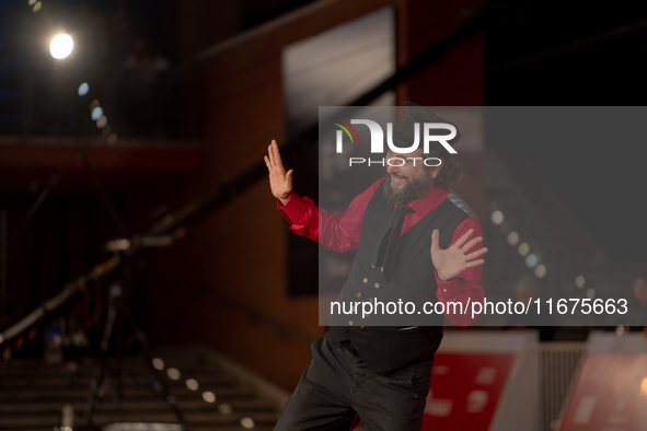 Vinicio Caposela attends the ''Natale Fuori Orario'' red carpet during the 19th Rome Film Festival at Auditorium Parco Della Musica in Rome,...