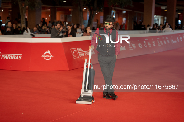 Vinicio Caposela attends the ''Natale Fuori Orario'' red carpet during the 19th Rome Film Festival at Auditorium Parco Della Musica in Rome,...