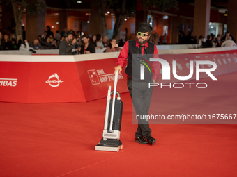 Vinicio Caposela attends the ''Natale Fuori Orario'' red carpet during the 19th Rome Film Festival at Auditorium Parco Della Musica in Rome,...