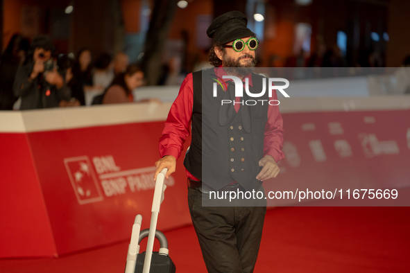 Vinicio Caposela attends the ''Natale Fuori Orario'' red carpet during the 19th Rome Film Festival at Auditorium Parco Della Musica in Rome,...