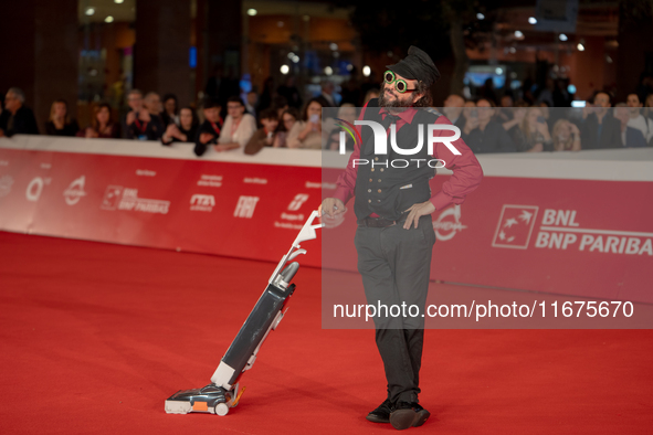 Vinicio Caposela attends the ''Natale Fuori Orario'' red carpet during the 19th Rome Film Festival at Auditorium Parco Della Musica in Rome,...