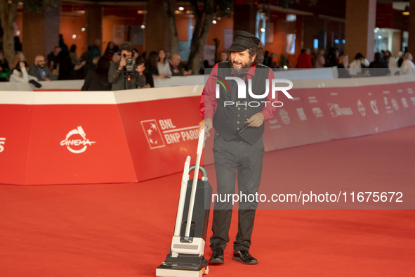 Vinicio Caposela attends the ''Natale Fuori Orario'' red carpet during the 19th Rome Film Festival at Auditorium Parco Della Musica in Rome,...