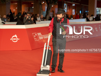 Vinicio Caposela attends the ''Natale Fuori Orario'' red carpet during the 19th Rome Film Festival at Auditorium Parco Della Musica in Rome,...