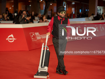 Vinicio Caposela attends the ''Natale Fuori Orario'' red carpet during the 19th Rome Film Festival at Auditorium Parco Della Musica in Rome,...