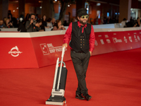 Vinicio Caposela attends the ''Natale Fuori Orario'' red carpet during the 19th Rome Film Festival at Auditorium Parco Della Musica in Rome,...