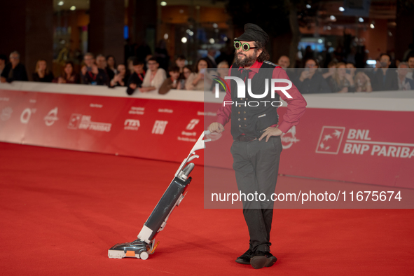 Vinicio Caposela attends the ''Natale Fuori Orario'' red carpet during the 19th Rome Film Festival at Auditorium Parco Della Musica in Rome,...