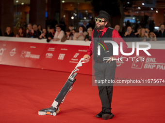 Vinicio Caposela attends the ''Natale Fuori Orario'' red carpet during the 19th Rome Film Festival at Auditorium Parco Della Musica in Rome,...