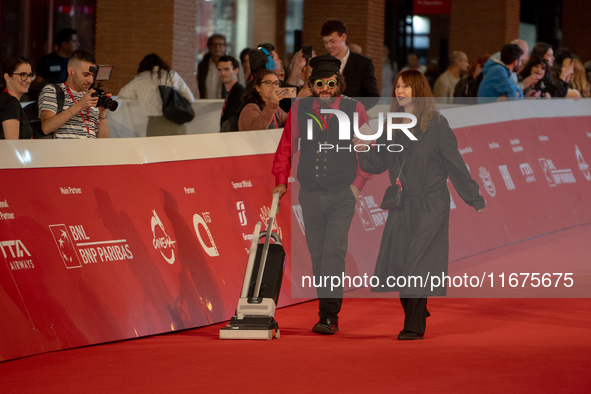 Vinicio Caposela attends the ''Natale Fuori Orario'' red carpet during the 19th Rome Film Festival at Auditorium Parco Della Musica in Rome,...