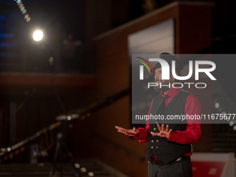 Vinicio Caposela attends the ''Natale Fuori Orario'' red carpet during the 19th Rome Film Festival at Auditorium Parco Della Musica in Rome,...