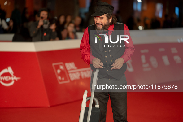 Vinicio Caposela attends the ''Natale Fuori Orario'' red carpet during the 19th Rome Film Festival at Auditorium Parco Della Musica in Rome,...