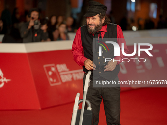 Vinicio Caposela attends the ''Natale Fuori Orario'' red carpet during the 19th Rome Film Festival at Auditorium Parco Della Musica in Rome,...