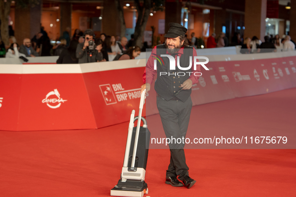 Vinicio Caposela attends the ''Natale Fuori Orario'' red carpet during the 19th Rome Film Festival at Auditorium Parco Della Musica in Rome,...