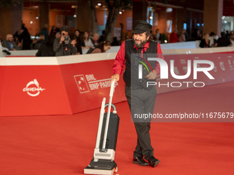 Vinicio Caposela attends the ''Natale Fuori Orario'' red carpet during the 19th Rome Film Festival at Auditorium Parco Della Musica in Rome,...