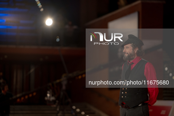 Vinicio Caposela attends the ''Natale Fuori Orario'' red carpet during the 19th Rome Film Festival at Auditorium Parco Della Musica in Rome,...