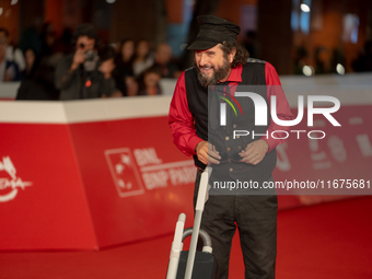 Vinicio Caposela attends the ''Natale Fuori Orario'' red carpet during the 19th Rome Film Festival at Auditorium Parco Della Musica in Rome,...