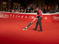 Vinicio Caposela attends the ''Natale Fuori Orario'' red carpet during the 19th Rome Film Festival at Auditorium Parco Della Musica in Rome,...