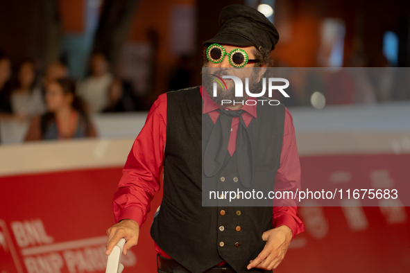 Vinicio Caposela attends the ''Natale Fuori Orario'' red carpet during the 19th Rome Film Festival at Auditorium Parco Della Musica in Rome,...