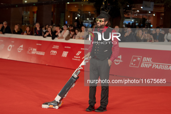 Vinicio Caposela attends the ''Natale Fuori Orario'' red carpet during the 19th Rome Film Festival at Auditorium Parco Della Musica in Rome,...