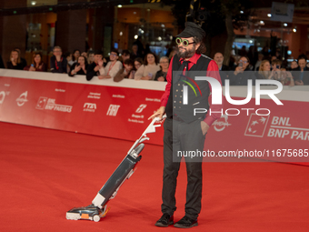 Vinicio Caposela attends the ''Natale Fuori Orario'' red carpet during the 19th Rome Film Festival at Auditorium Parco Della Musica in Rome,...