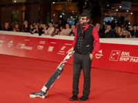 Vinicio Caposela attends the ''Natale Fuori Orario'' red carpet during the 19th Rome Film Festival at Auditorium Parco Della Musica in Rome,...