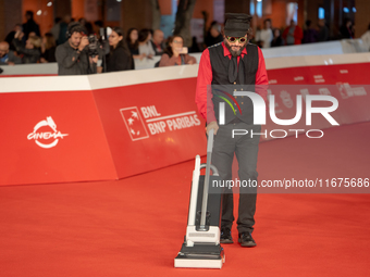 Vinicio Caposela attends the ''Natale Fuori Orario'' red carpet during the 19th Rome Film Festival at Auditorium Parco Della Musica in Rome,...