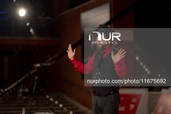 Vinicio Caposela attends the ''Natale Fuori Orario'' red carpet during the 19th Rome Film Festival at Auditorium Parco Della Musica in Rome,...