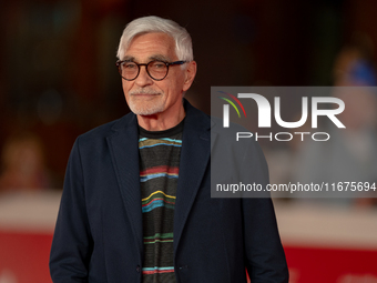 Luc Merenda attends the ''Paradiso in Vendita'' red carpet during the 19th Rome Film Festival at Auditorium Parco Della Musica in Rome, Ital...