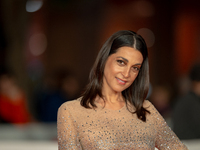 Donatella Finocchiaro attends the ''Paradiso in Vendita'' red carpet during the 19th Rome Film Festival at Auditorium Parco Della Musica in...