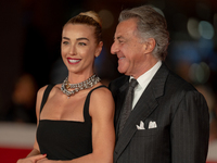 Luca Barbareschi and Silvia Salis attend the ''Paradiso in Vendita'' red carpet during the 19th Rome Film Festival at Auditorium Parco Della...