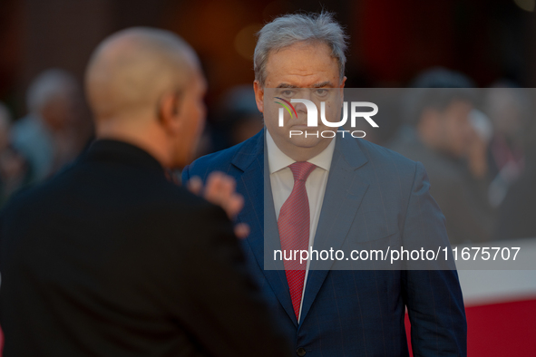 Paolo Condo attends the ''U.S. Palmese'' red carpet during the 19th Rome Film Festival at Auditorium Parco Della Musica in Rome, Italy, on O...