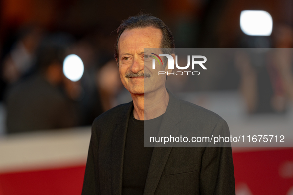 Rocco Papaleo attends the ''U.S. Palmese'' red carpet during the 19th Rome Film Festival at Auditorium Parco Della Musica in Rome, Italy, on...