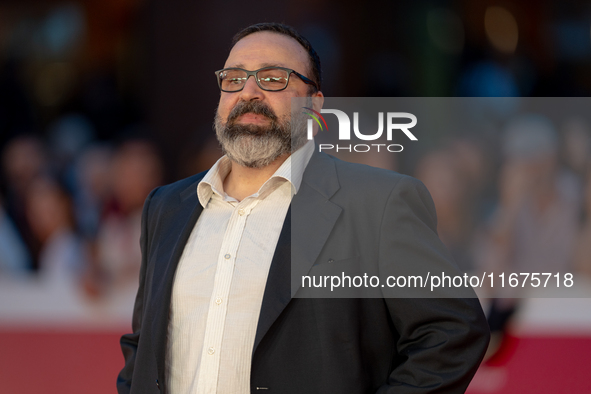 Massimiliano Bruno attends the ''U.S. Palmese'' red carpet during the 19th Rome Film Festival at Auditorium Parco Della Musica in Rome, Ital...