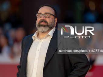 Massimiliano Bruno attends the ''U.S. Palmese'' red carpet during the 19th Rome Film Festival at Auditorium Parco Della Musica in Rome, Ital...